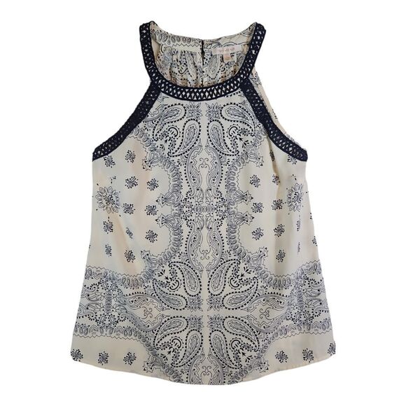 Skies Are Blue Tops - Skies Are Blue Hankerchief Print Halter Sleeveless Top XS Stitch Fix